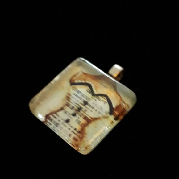 Vintage 1990s Handmade Glass Pendant - Picture 2 of 6